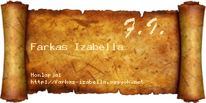 Farkas Izabella névjegykártya